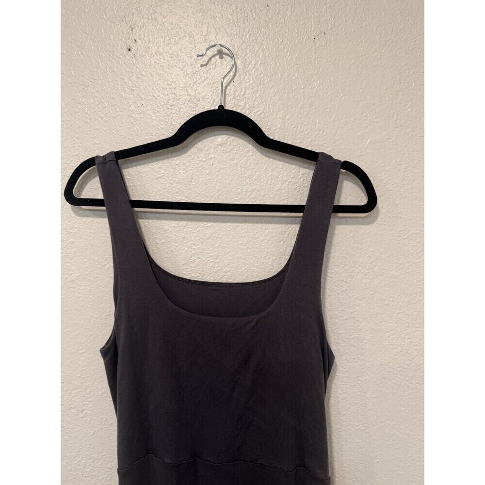 Quince Women’s Dress Tencel Jersey Side Tie Midi Large Carbon Grey - Picture 6 of 8